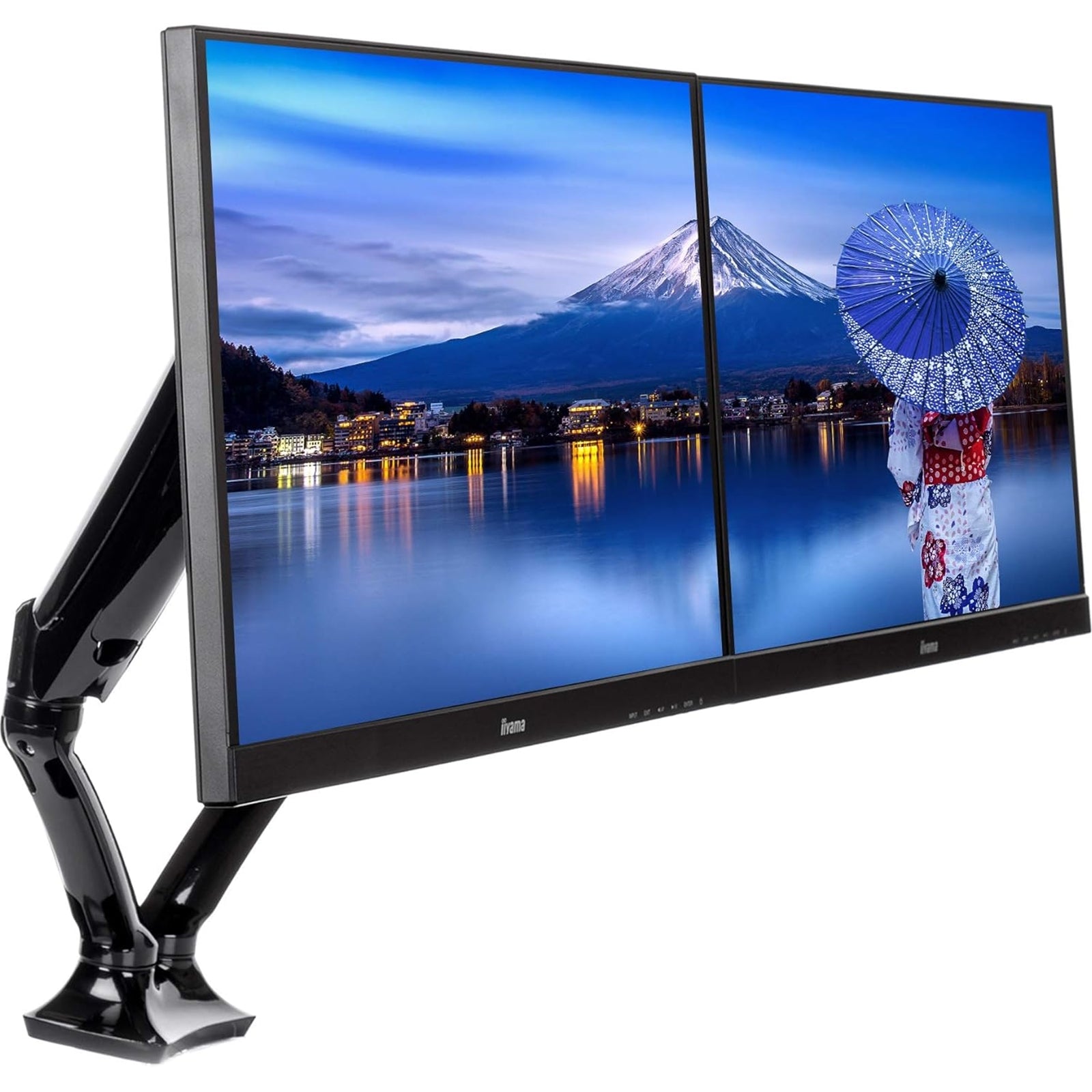 iiyama DS3002C-B1 Dual Gas Spring Monitor Arm - 2x27 iiyama DS3002C-B1 Dual Gas Spring Monitor Arm - 2x27